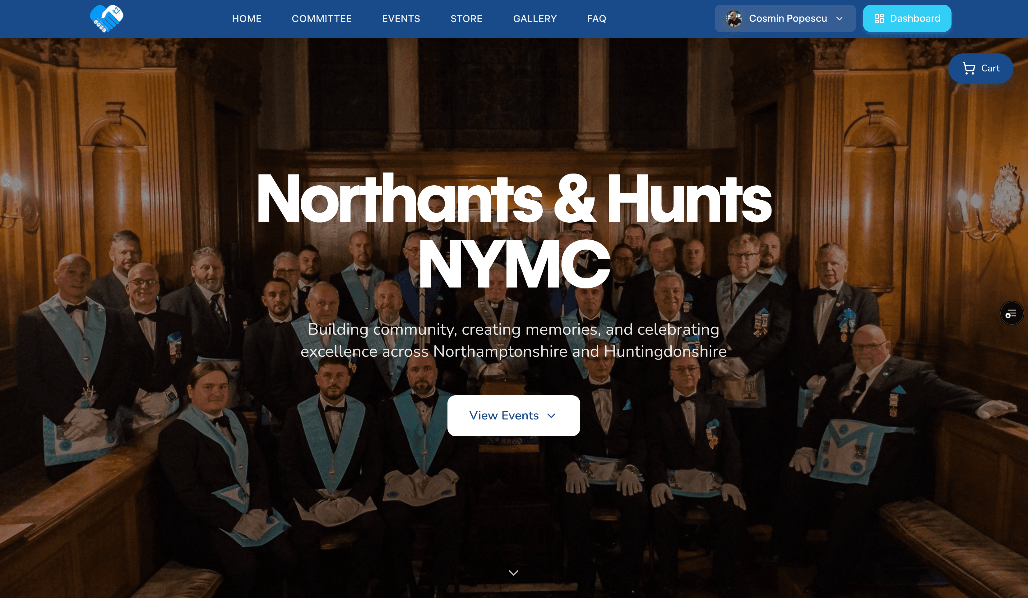 Northants & Hunts NYMC website — young masons club community site